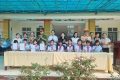 TRƯỜNG THCS LÊ HOÀN PHỐI HỢP VỚI CÔNG AN XÃ TUYÊN TRUYỀN, PHỔ BIẾN PHÁP LUẬT VỀ AN TOÀN GIAO THÔNG