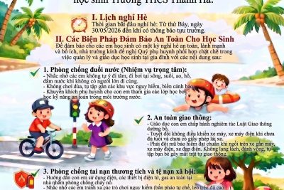 Thông báo lịch nghỉ hè tới PHHS và học sinh